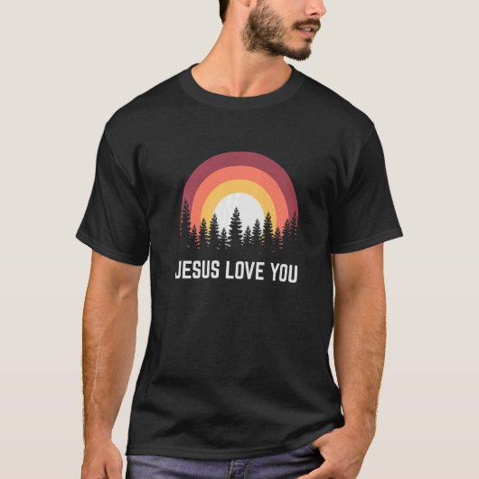 キリスト教のキリスト教徒を愛するイエス Tシャツ (正面)