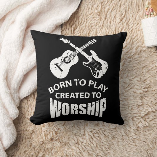 キリスト教のギター奏者キリストを崇拝するために作成される クッション (ブランケット)