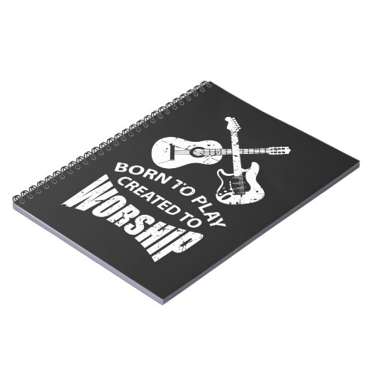 キリスト教のギター奏者キリストを崇拝するために作成される ノートブック (左側)