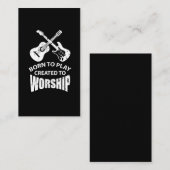 キリスト教のギター奏者キリストを崇拝するために作成される 名刺 (正面/裏面)