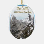 キリスト教のギフトはまだあり、私が神であることを知っています セラミックオーナメント (右)