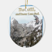 キリスト教のギフトはまだあり、私が神であることを知っています セラミックオーナメント (左)