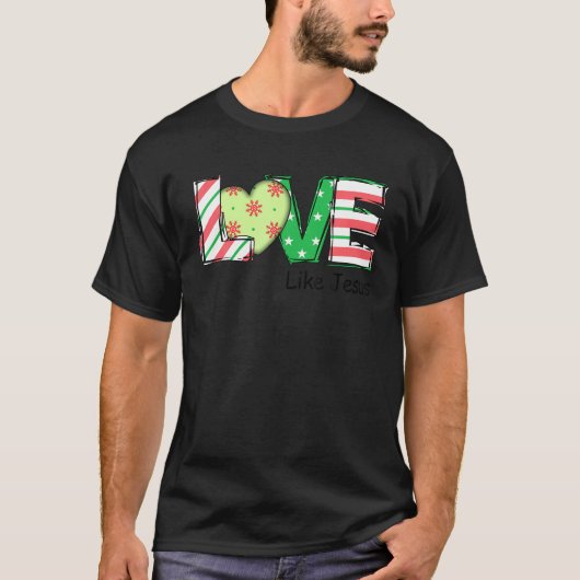 キリスト教のギフトチータヒョウの愛Jesus Chr Tシャツ (正面)