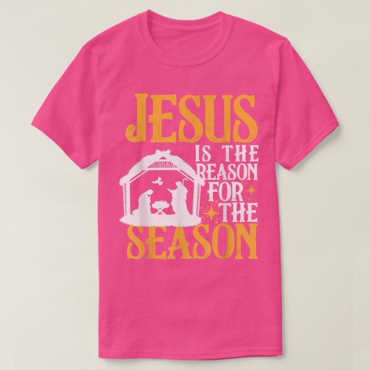 キリスト教のクリスはイエスが季節の理由である Tシャツ (デザイン正面)