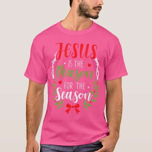 キリスト教のクリスはイエスが季節の理由である Tシャツ (正面)