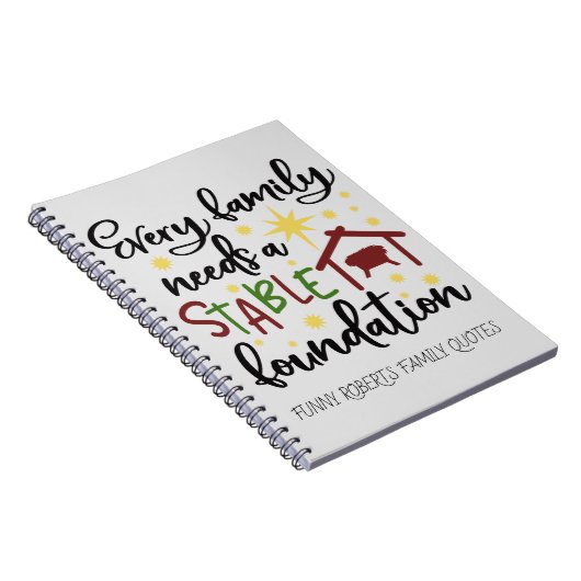 キリスト教のクリスマスおもしろい宗教的引用文 ノートブック (右側)