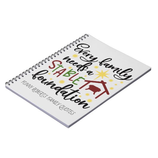 キリスト教のクリスマスおもしろい宗教的引用文 ノートブック (左側)