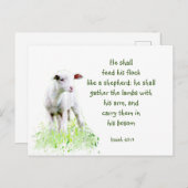 キリスト教のクリスマスに関する聖書の詩 Inspirational Verse ポストカード (正面/裏面)