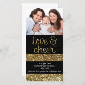 キリスト教のクリスマスのグリッターの効果愛応援 シーズンカード (正面/裏面)