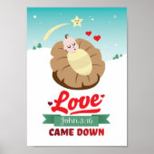 キリスト教のクリスマスのポスターベビーイエス・ヨハネ3:16 ポスター (正面)