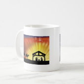 キリスト教のクリスマスの出生場面 コーヒーマグカップ (正面左)