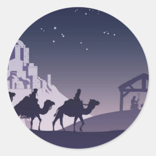 キリスト教のクリスマスの出生場面 ラウンドシール