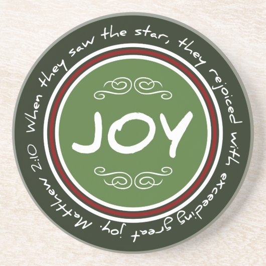 キリスト教のクリスマスの喜びの聖書の詩の円形のコースター コースター (正面)