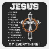 キリスト教のクリスマスの季節の理由イエス スクエアシール (正面)