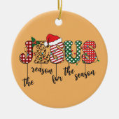 キリスト教のクリスマスの理由 セラミックオーナメント (正面)