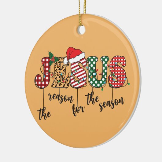 キリスト教のクリスマスの理由 セラミックオーナメント (左)