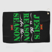 キリスト教のクリスマスの贈り物イエスが理由である ゴルフタオル (横)