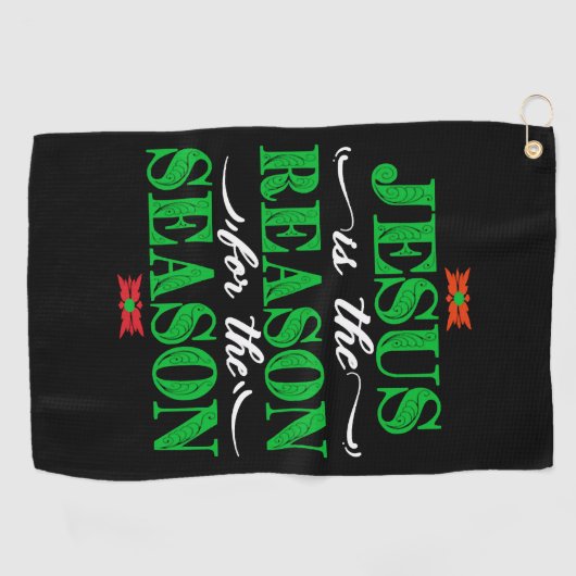 キリスト教のクリスマスの贈り物イエスが理由である ゴルフタオル (横)