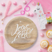 キリスト教のクリスマスイエスは主の宗教的な木製 ペーパープレート (パーティー)