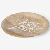 キリスト教のクリスマスイエスは主の宗教的な木製 ペーパープレート (アングル)