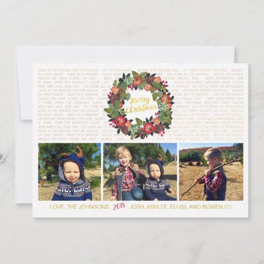 キリスト教のクリスマスカードの理由 招待状 (正面)