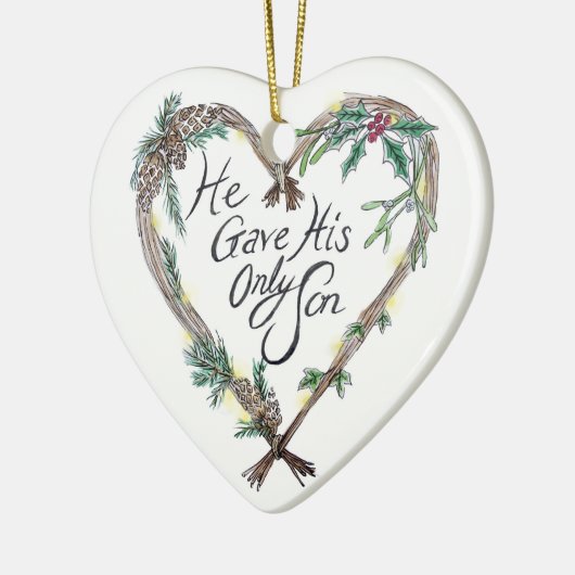 キリスト教のクリスマスツリーの装飾 セラミックオーナメント (左)