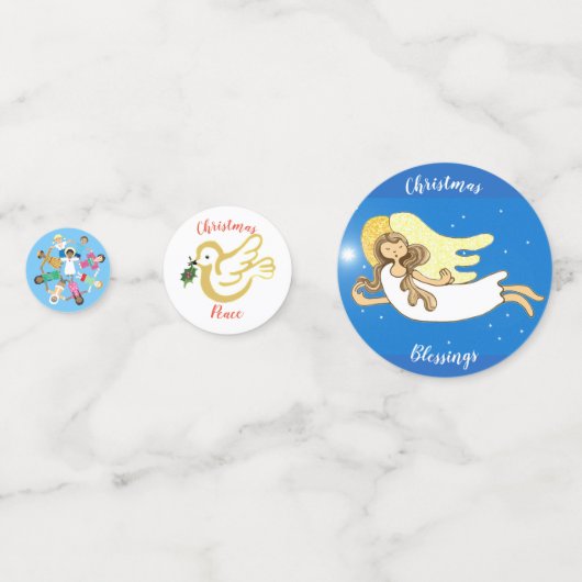 キリスト教のクリスマスパーティー恵みと願い コンフェッティ (正面)