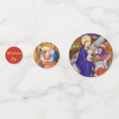 キリスト教のクリスマスパーティー恵みと願い コンフェッティ (裏面)