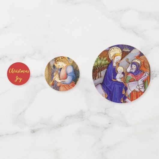 キリスト教のクリスマスパーティー恵みと願い コンフェッティ (裏面)