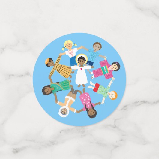 キリスト教のクリスマスパーティー恵みと願い コンフェッティ (スモール正面)