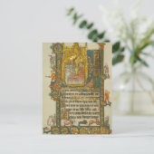 キリスト教のクリスマス出生シーン中世 ポストカード (スタンド正面)