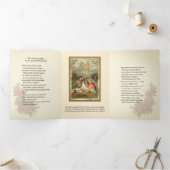 キリスト教のクリスマス  イエス  聖母マリア  聖ヨセフ 三つ折りクリスマスカード (内部)