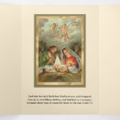 キリスト教のクリスマス  イエス  聖母マリア  聖ヨセフ 三つ折りクリスマスカード (内部中)