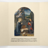 キリスト教のクリスマス イエス 聖母マリア 聖ヨセフ 三つ折りクリスマスカード (内部中)