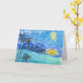 キリスト教のクリスマス ベツレヘムのグリーティングカード カード (黄色い花)