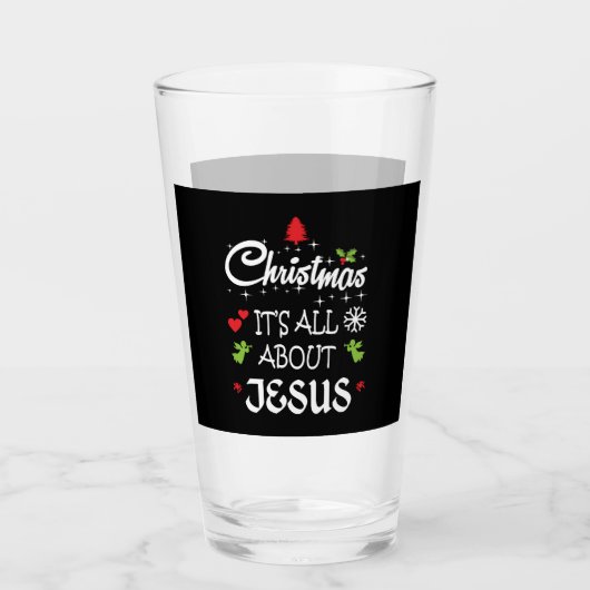 キリスト教のクリスマス – It's All About Jesus タンブラーグラス (正面)