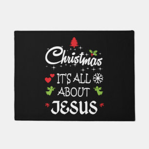 キリスト教のクリスマス – It's All About Jesus ドアマット