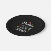 キリスト教のクリスマス – It's All About Jesus ペーパープレート (アングル)