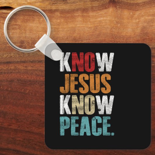 キリスト教のクロス信仰は平和を知るイエス・ヴィンタグを知る キーホルダー (正面)