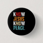 キリスト教のクロス信仰は平和を知るイエス・ヴィンタグを知る 缶バッジ (正面)