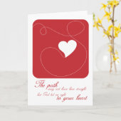 キリスト教のグリーティングカード:ハートへの道 カード (黄色い花)