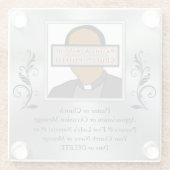 キリスト教のコースター,牧師への贈り物 ガラスコースター (裏面)