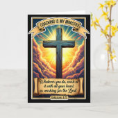 キリスト教のコーチングは私の使命 イエス・キリスト カード (黄色い花)