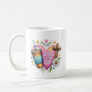 キリスト教のコーヒー愛好家の詩篇をイエス様が満たす コーヒーマグカップ