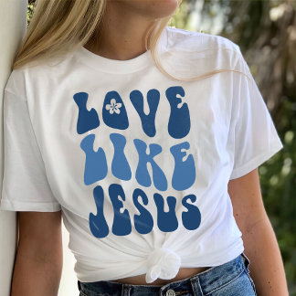 キリスト教のシャツ、宗教的な贈り物、イエス様のような愛 Tシャツ