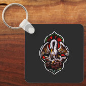 キリスト教のシンボルとしてのペリカン キーホルダー (正面)