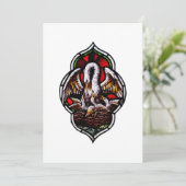 キリスト教のシンボルとしてのペリカン サンキューカード (スタンド正面)