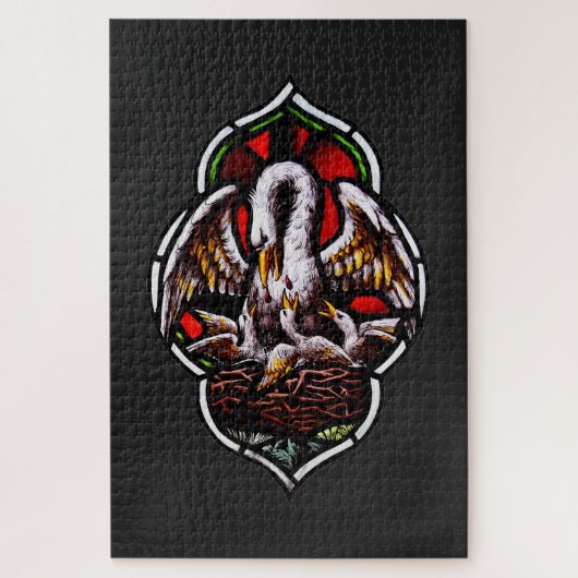 キリスト教のシンボルとしてのペリカン ジグソーパズル (縦)