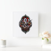 キリスト教のシンボルとしてのペリカン スクエア壁時計 (ホーム)