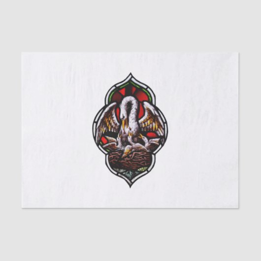 キリスト教のシンボルとしてのペリカン 薄葉紙 (正面)